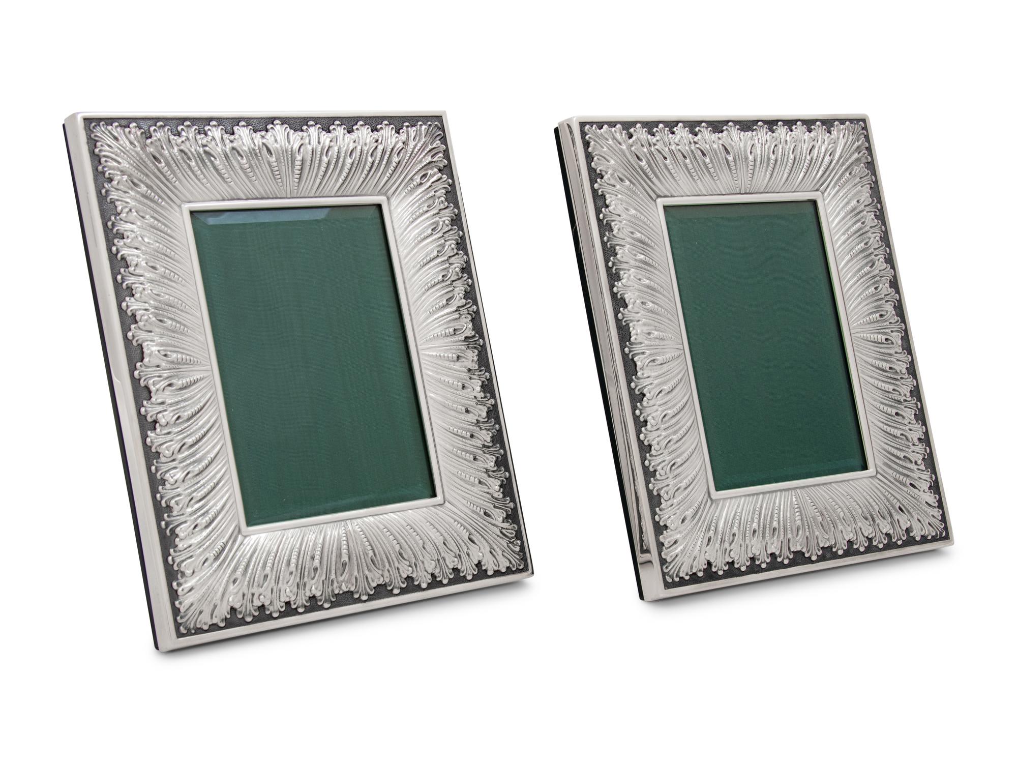 A Pair of Buccellati Silver Picture Frames