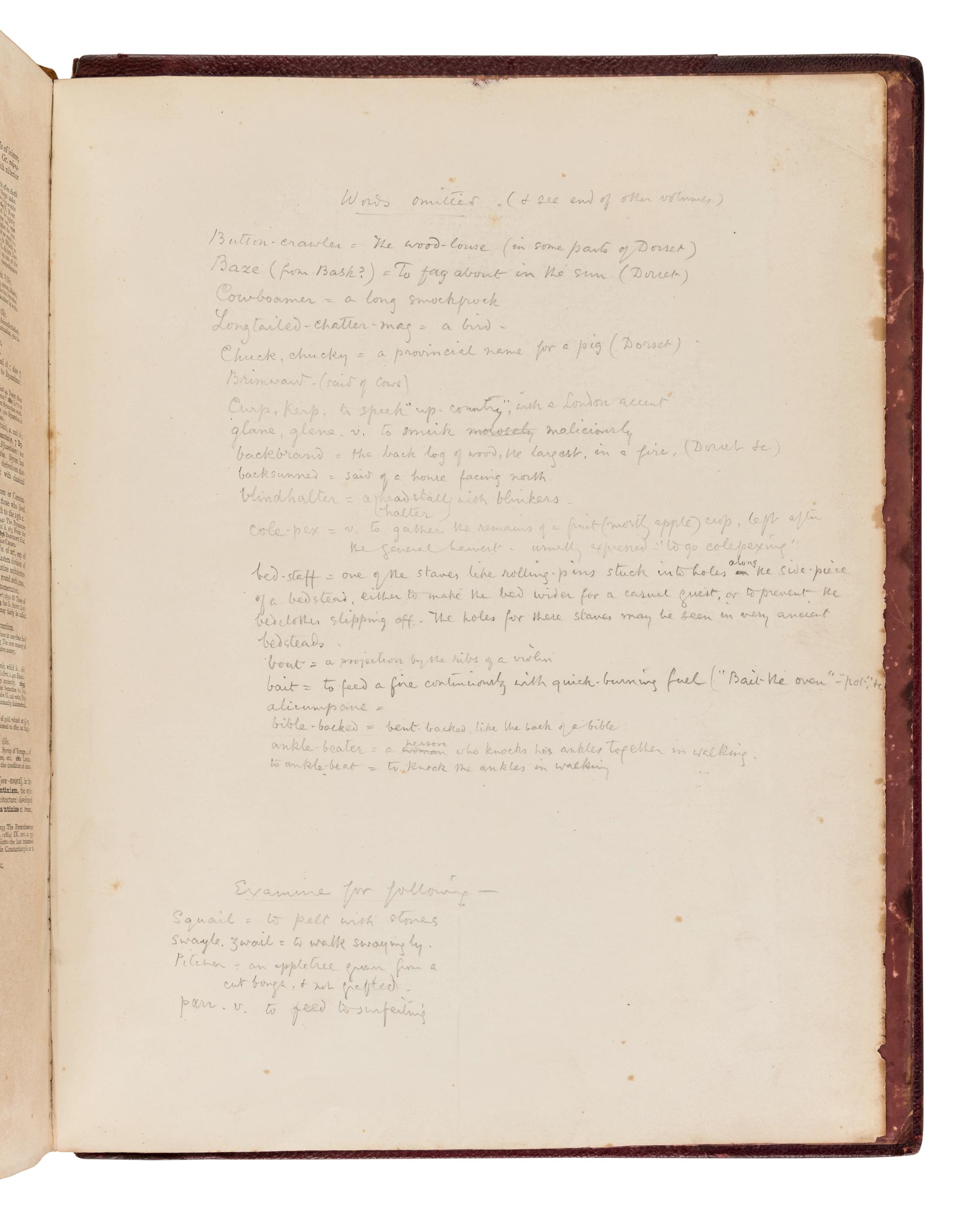[HARDY, Thomas (1840-1928), his copy] -- [OXFORD ENGLISH DICTIONARY]. A New English Dictionary on Historical Principles . James A. H. Murray, editor. Oxford: at the Clarendon Press, 1888-1933.