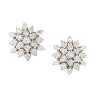 TIFFANY & CO., DIAMOND AND PLATINUM EARRINGS