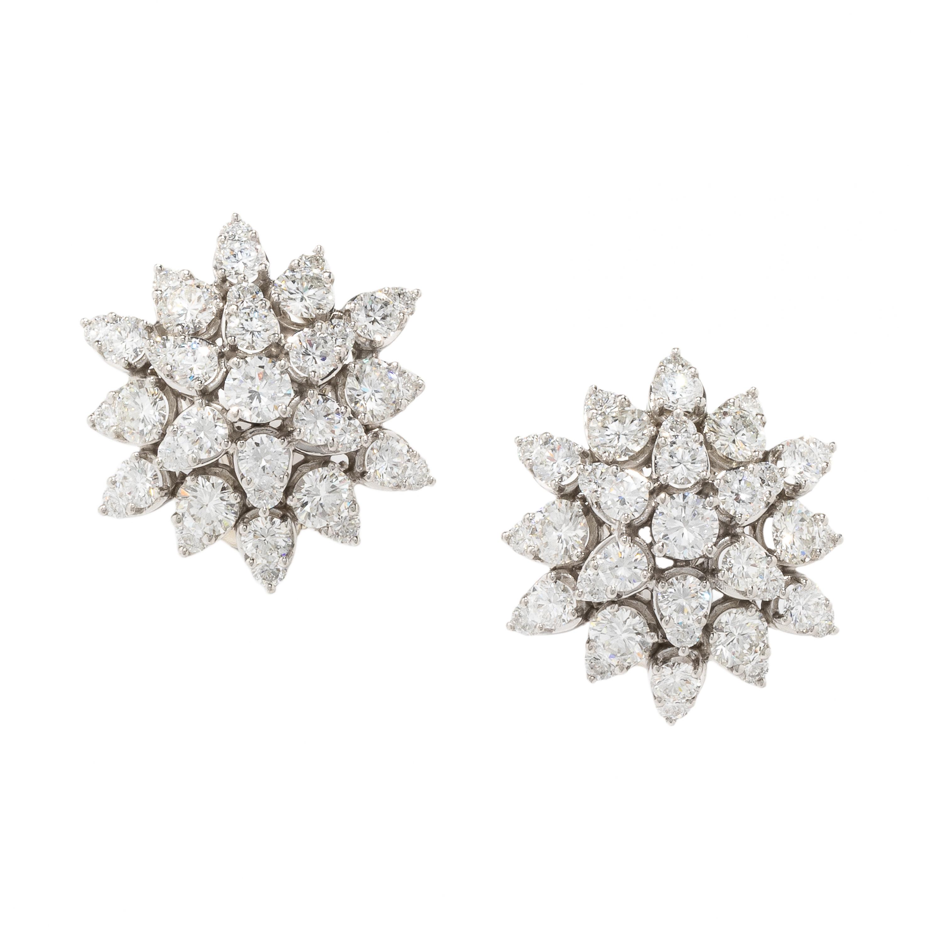 TIFFANY & CO., DIAMOND AND PLATINUM EARRINGS