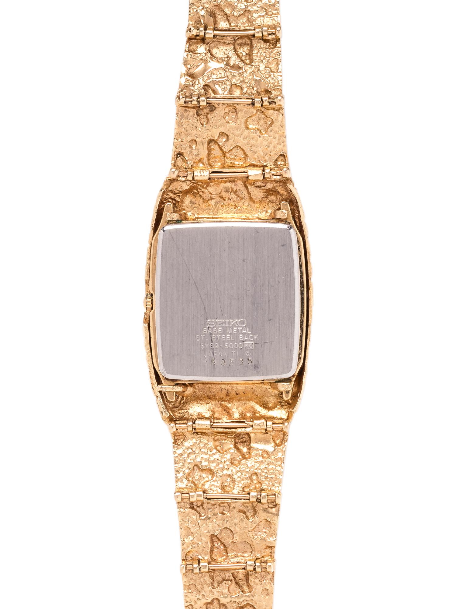 SEIKO, 14K YELLOW GOLD AND STAINLESS STEEL WRISTWATCH