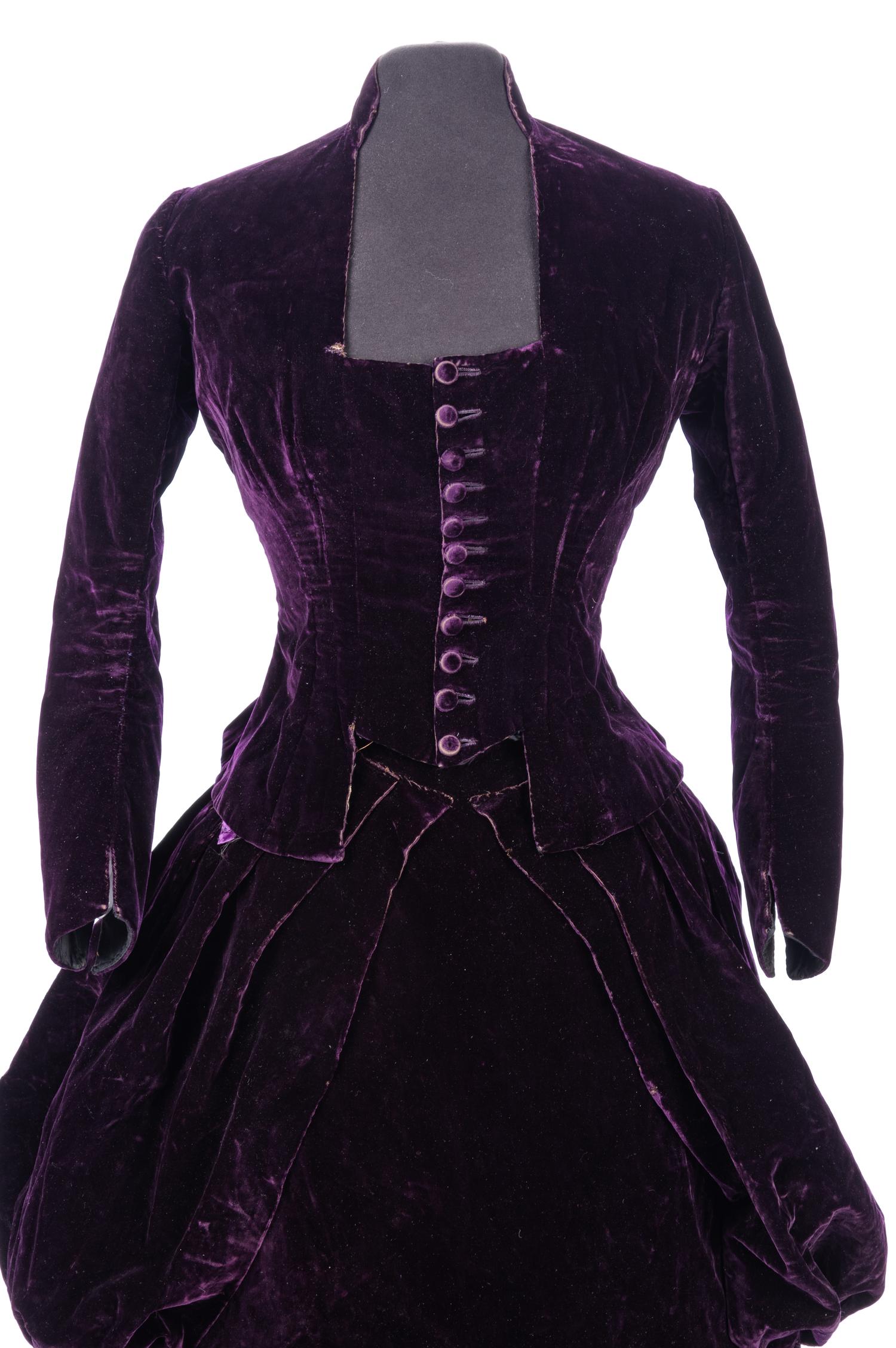 Two-Piece Silk Velvet Dress, 1880s