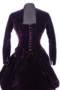 Two-Piece Silk Velvet Dress, 1880s