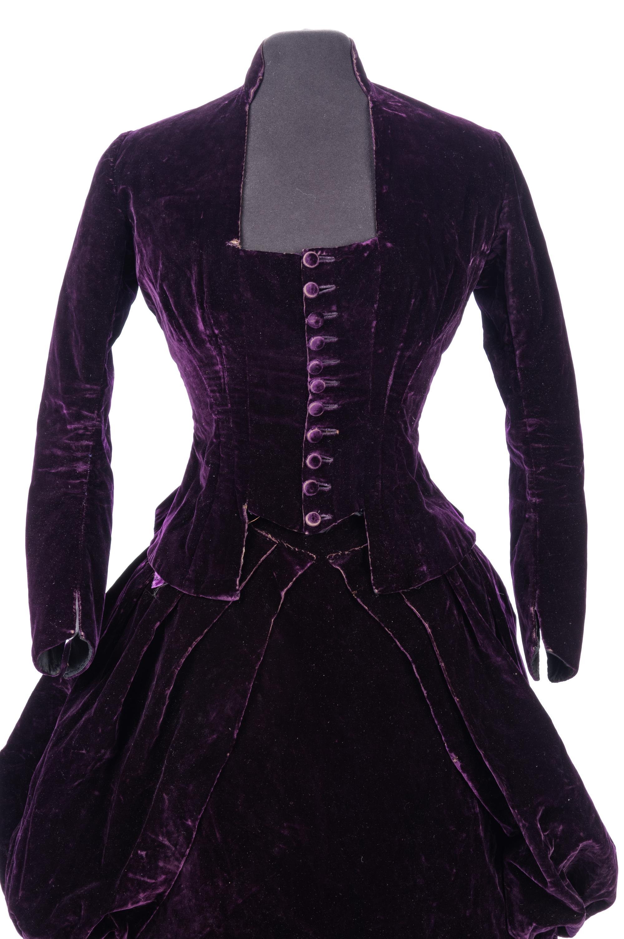 Two-Piece Silk Velvet Dress, 1880s