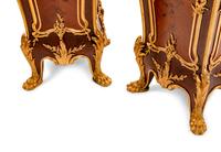 A Pair of Louis XV Style Gilt-Bronze-Mounted Marquetry Pedestals — AFTER A MODEL BY EMMANUEL ZWIENER, 20TH CENTURY