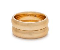 PAIR OF YELLOW GOLD BANDS