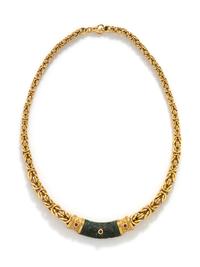 YELLOW GOLD AND RUBY NECKLACE