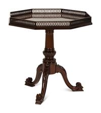 A George II Style Mahogany Octagonal Tea Table — 20th Century