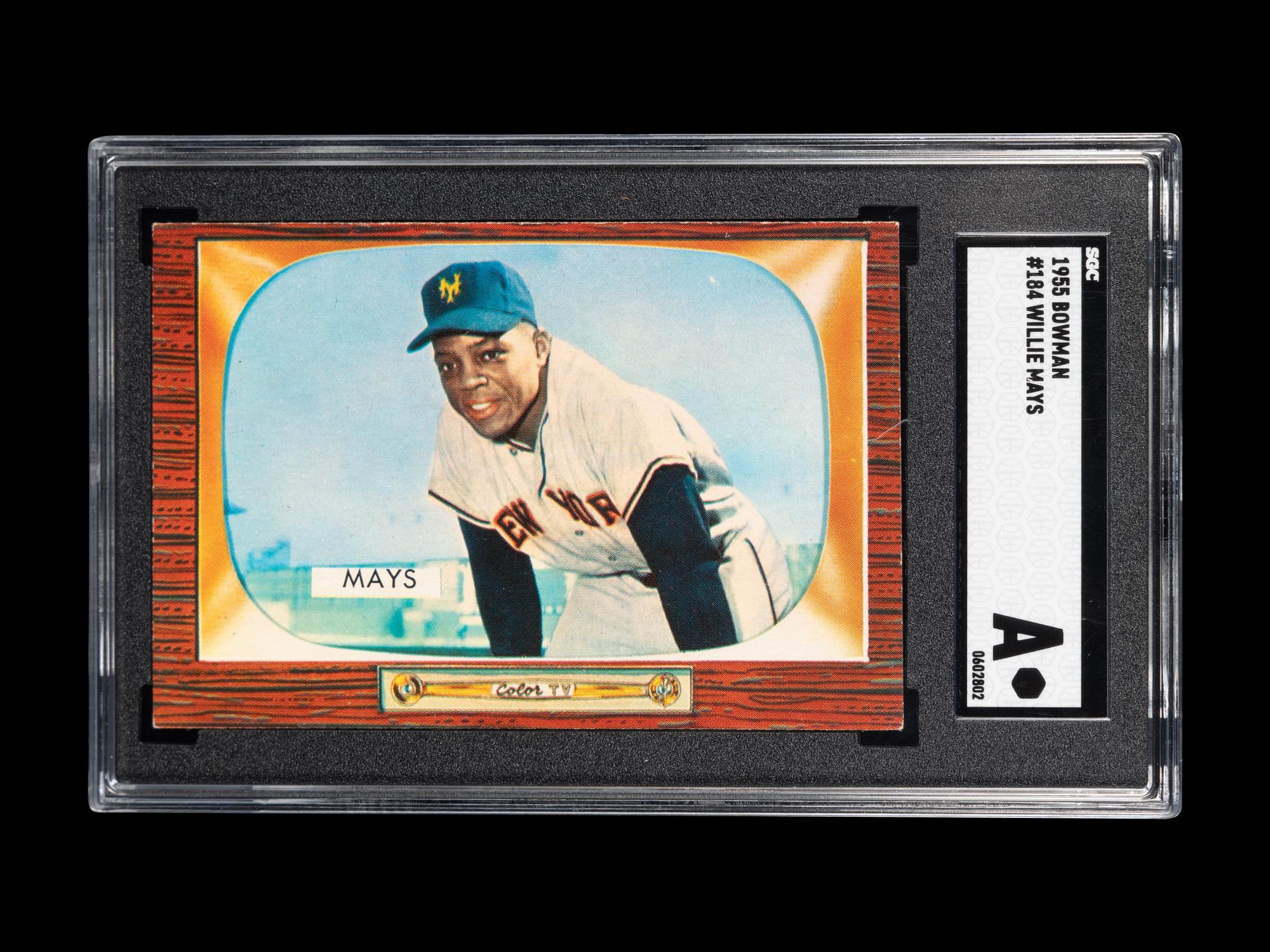 A 1955 Bowman Willie Mays Baseball Card No. 184 (SGC Authentic)