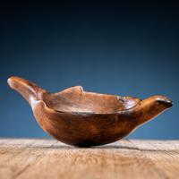 Ho Chunk (Winnebago) Bird Effigy Burl Wood Bowl