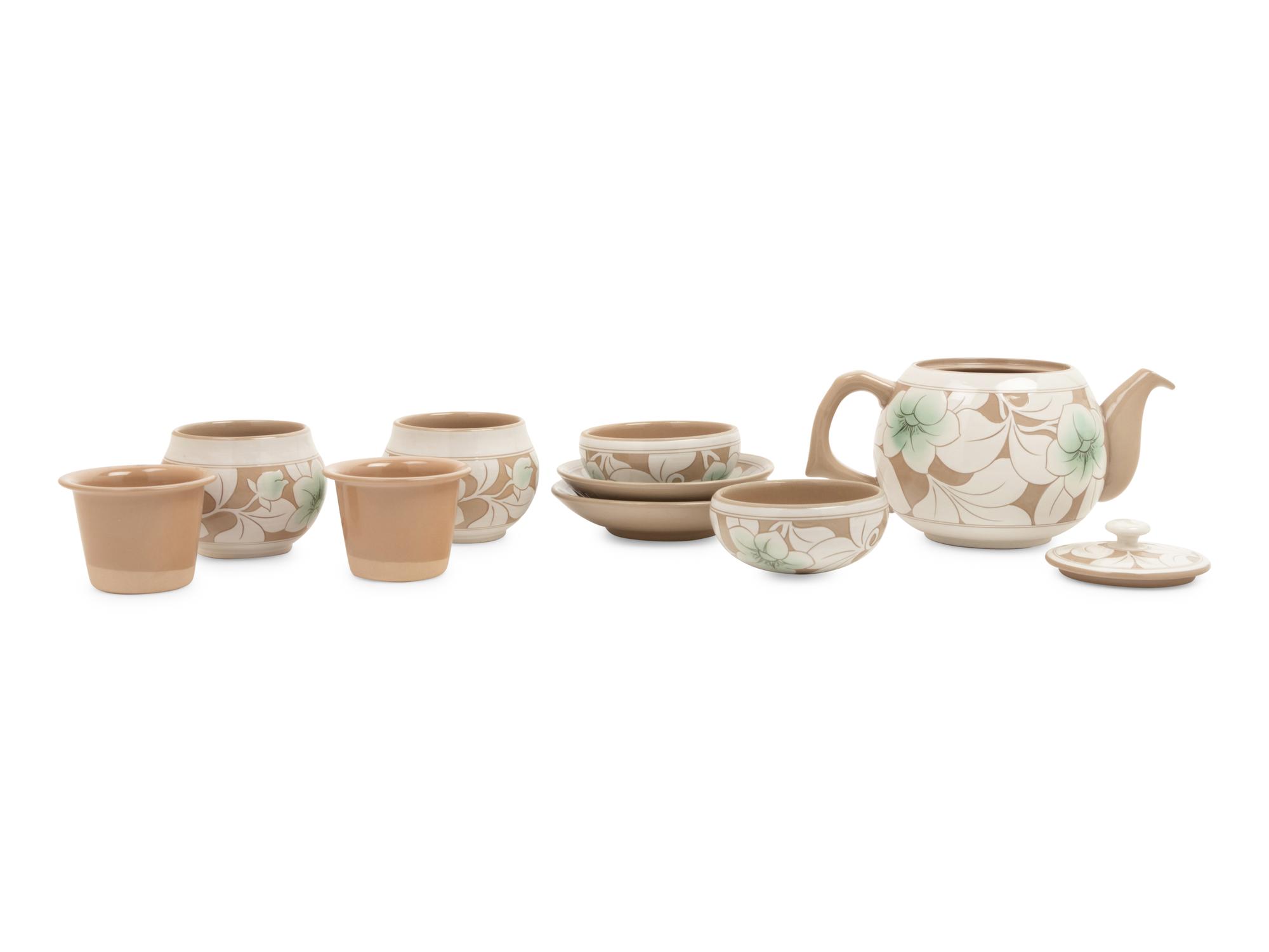 A Japanese Earthenware Tea Service