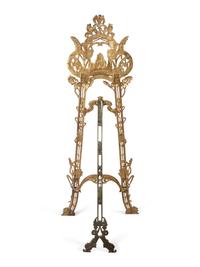 A Continental Gilt Bronze Easel
