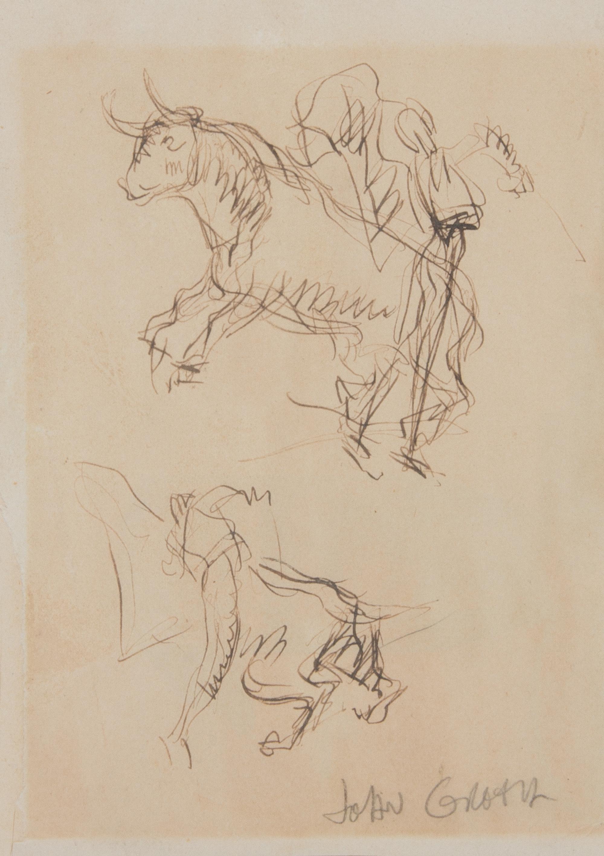 John Groth, (American, 1908-1988), Bullfighting Studies (2 works)