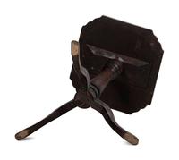 A Federal Turned and Stained Cherrywood Tablet-Top Candlestand