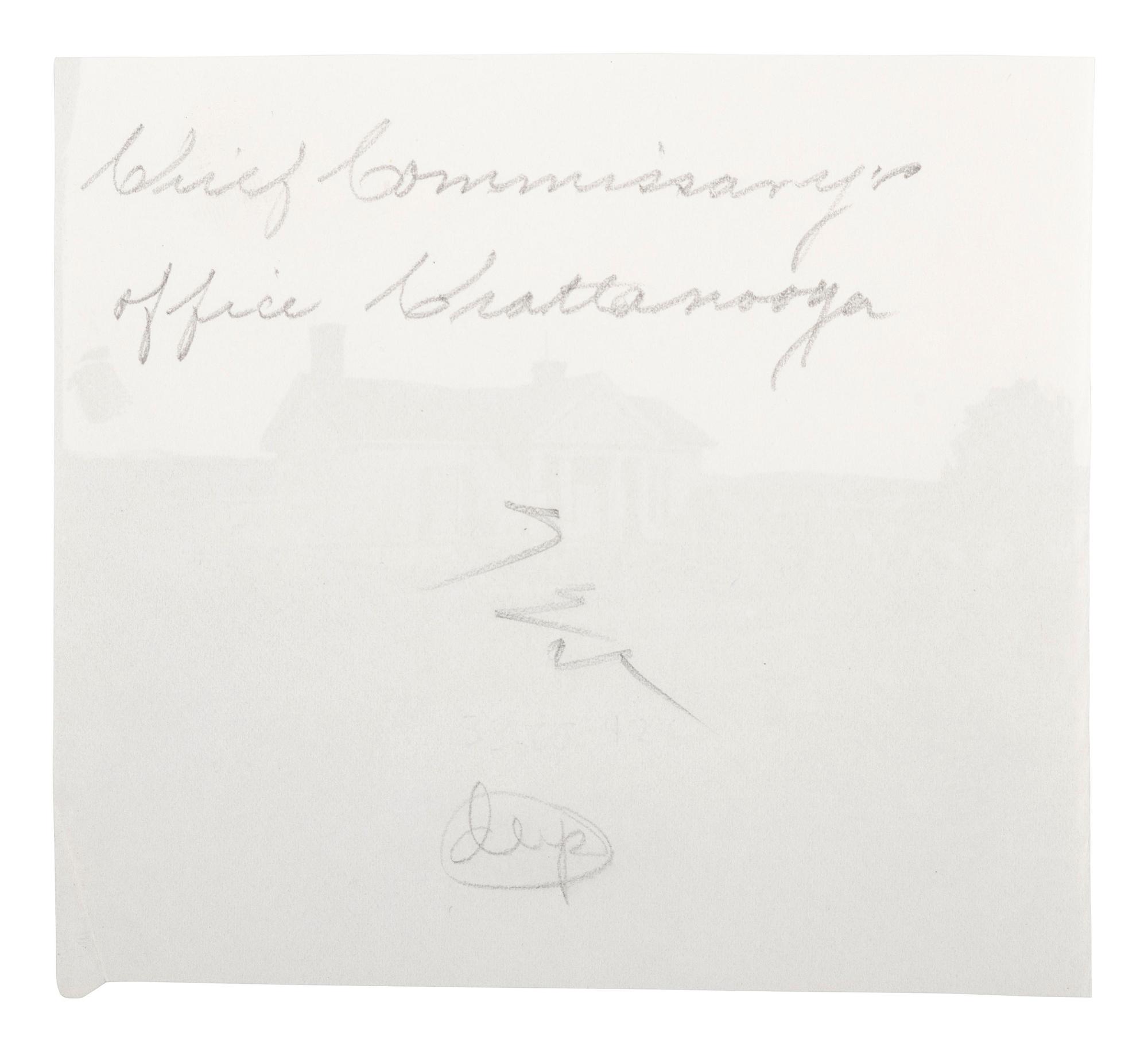 [CIVIL WAR]. BARNARD, George N. (1819-1902), photographer. Headquarters of Chief Commissary, Army of the Cumberland, Chattanooga, Tennessee . Ca 1864.