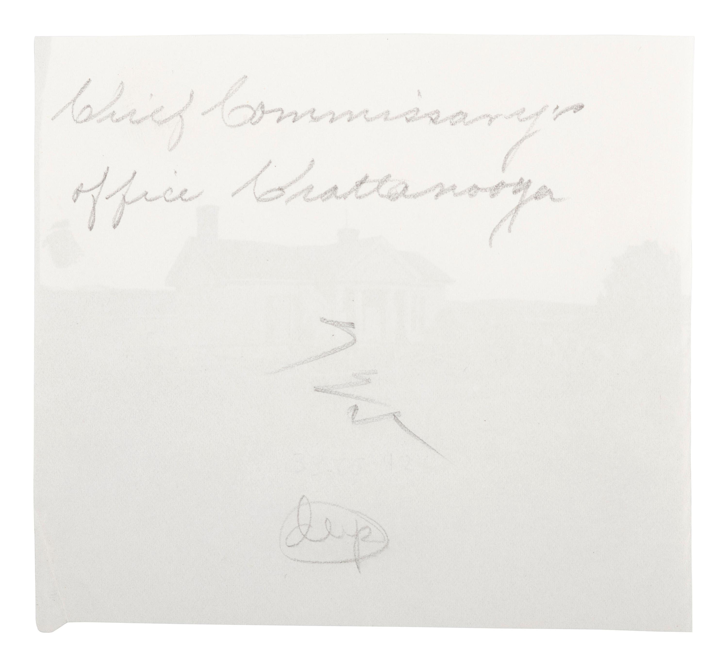 [CIVIL WAR]. BARNARD, George N. (1819-1902), photographer. Headquarters of Chief Commissary, Army of the Cumberland, Chattanooga, Tennessee . Ca 1864.