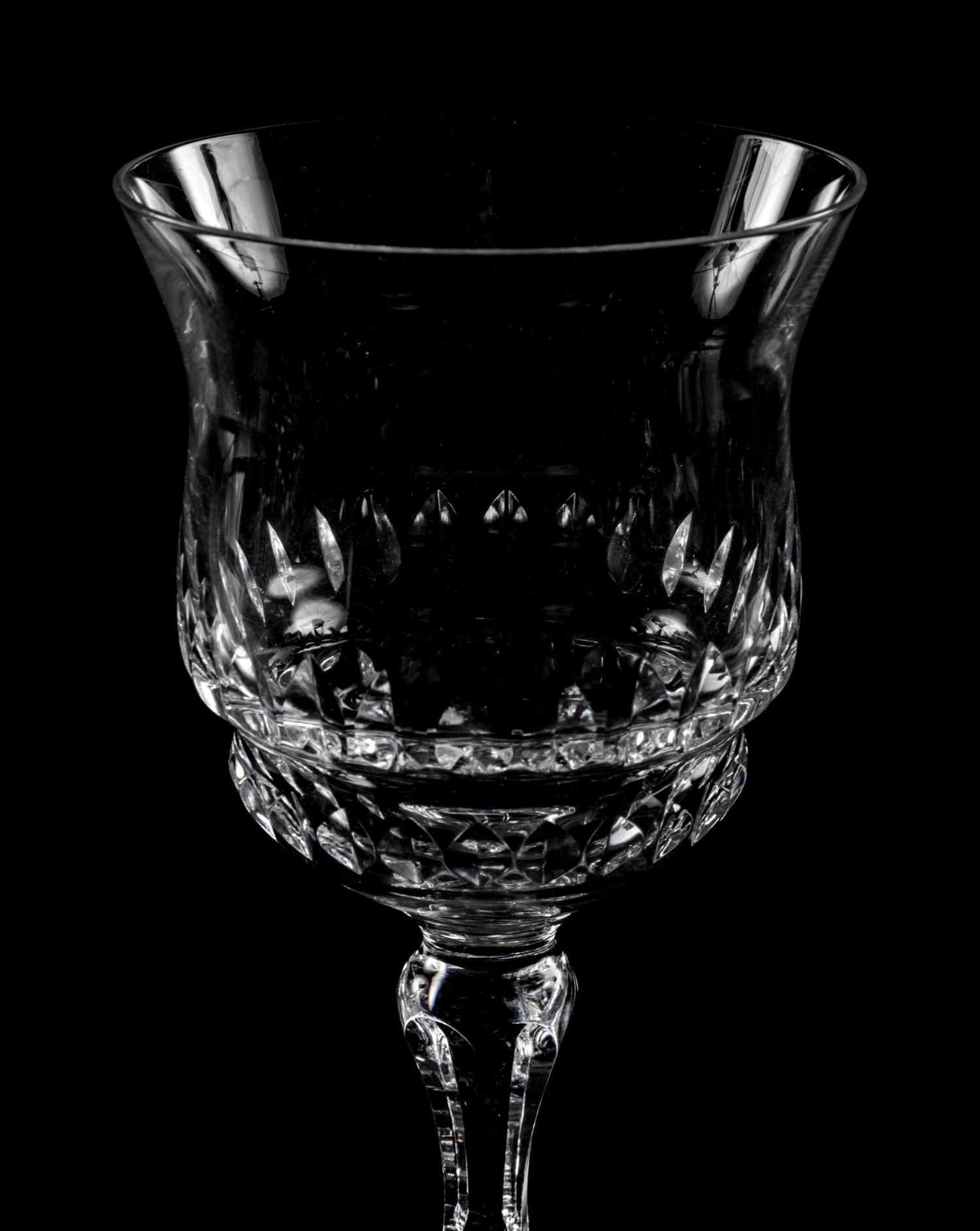 A Group of Cut Glass Stemware Articles