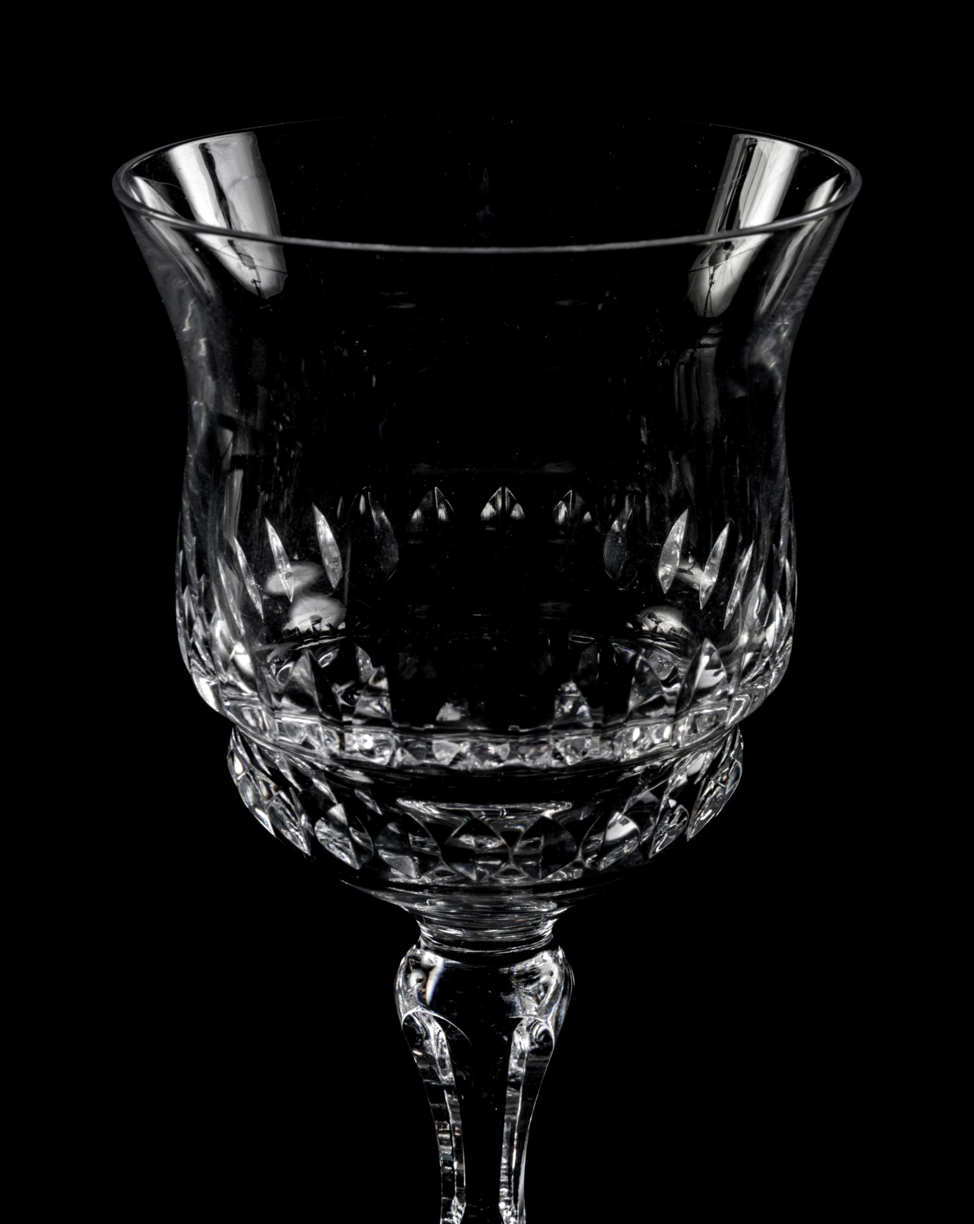 A Group of Cut Glass Stemware Articles