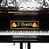 A Neufeld Black Lacquer Grand Piano