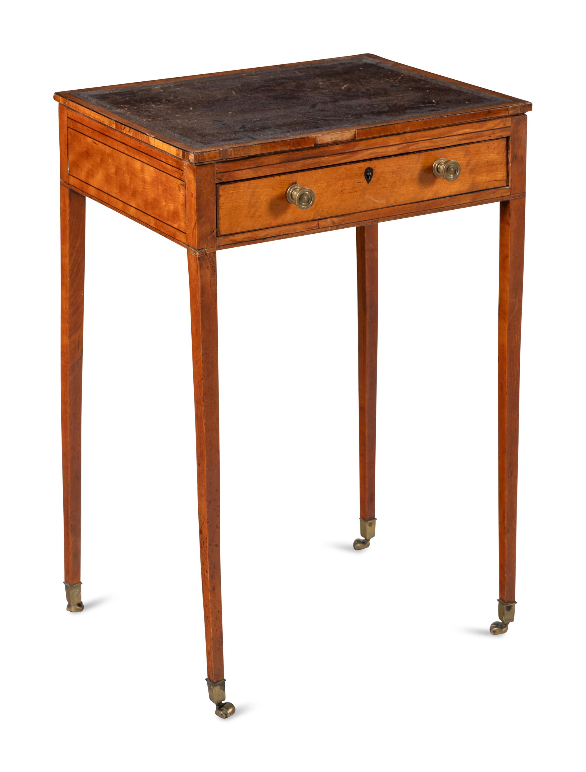 A Regency Satinwood Work Table