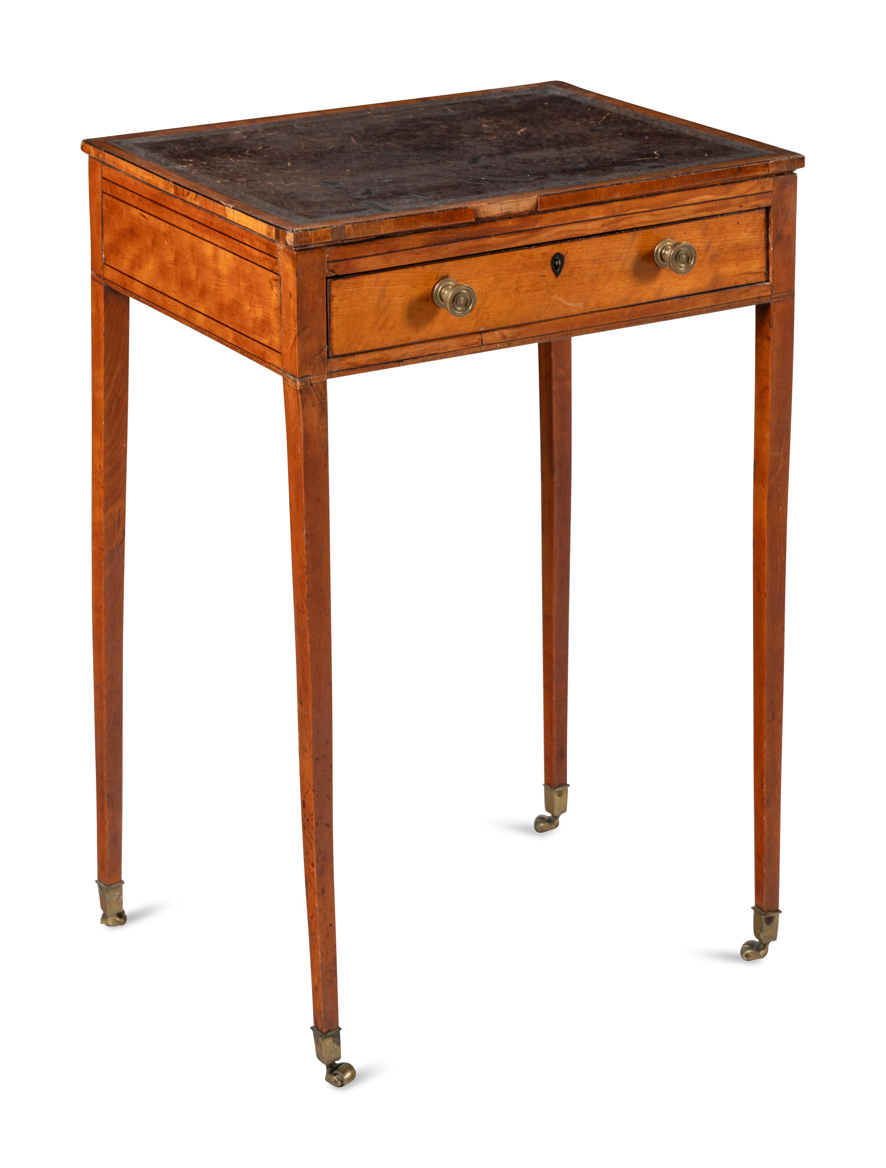 A Regency Satinwood Work Table