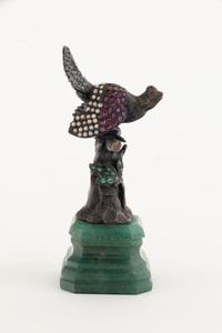 A Continental Silver, Pearl and Hardstone Inset Figure