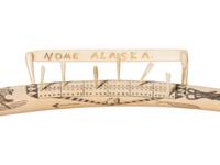 Alaskan Scrimshawed Cribbage Board