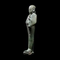 An Egyptian Faience Statuette of Ptah