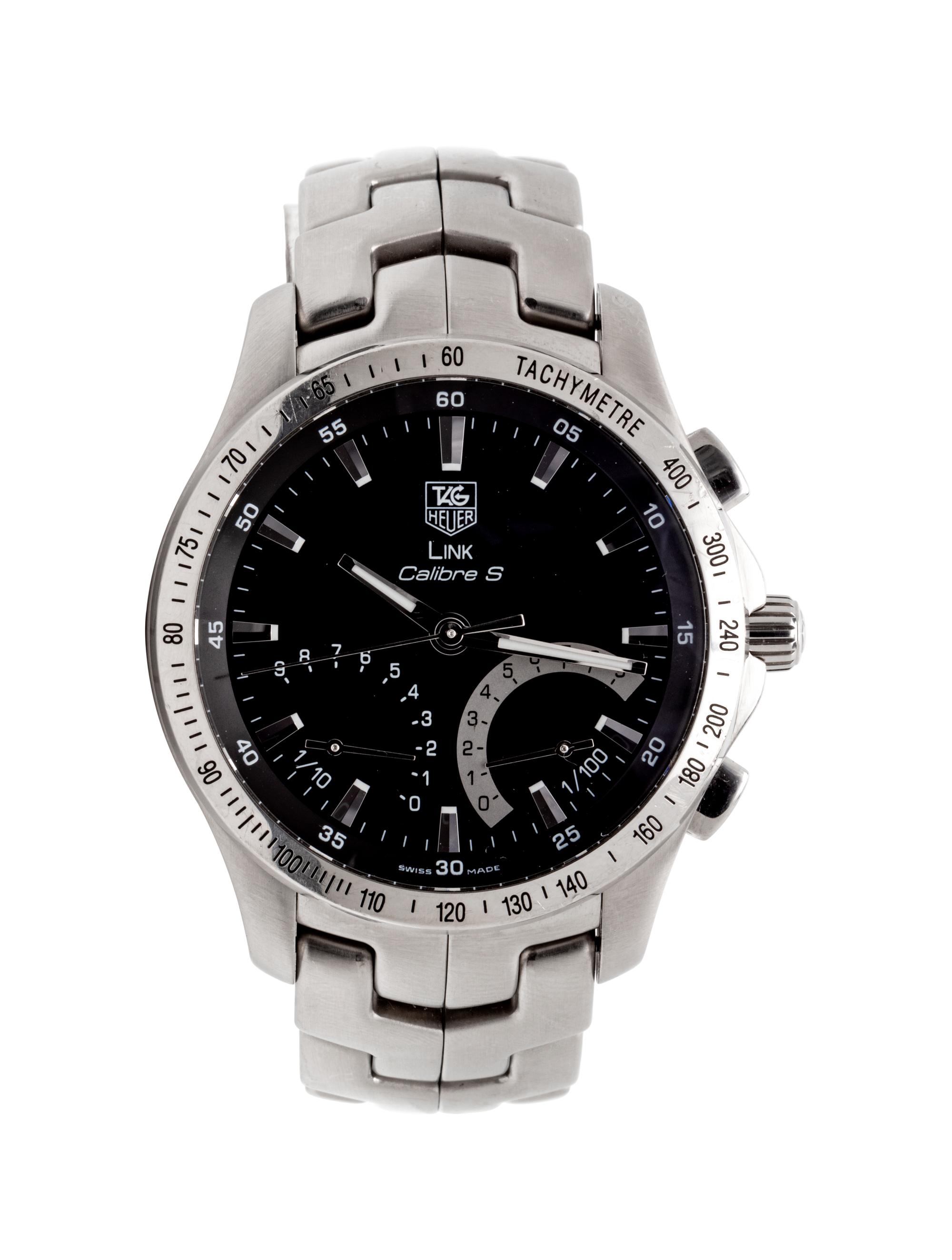 TAG HEUER, STAINLESS STEEL 'LINK CALIBRE S' CHRONOGRAPH WRISTWATCH