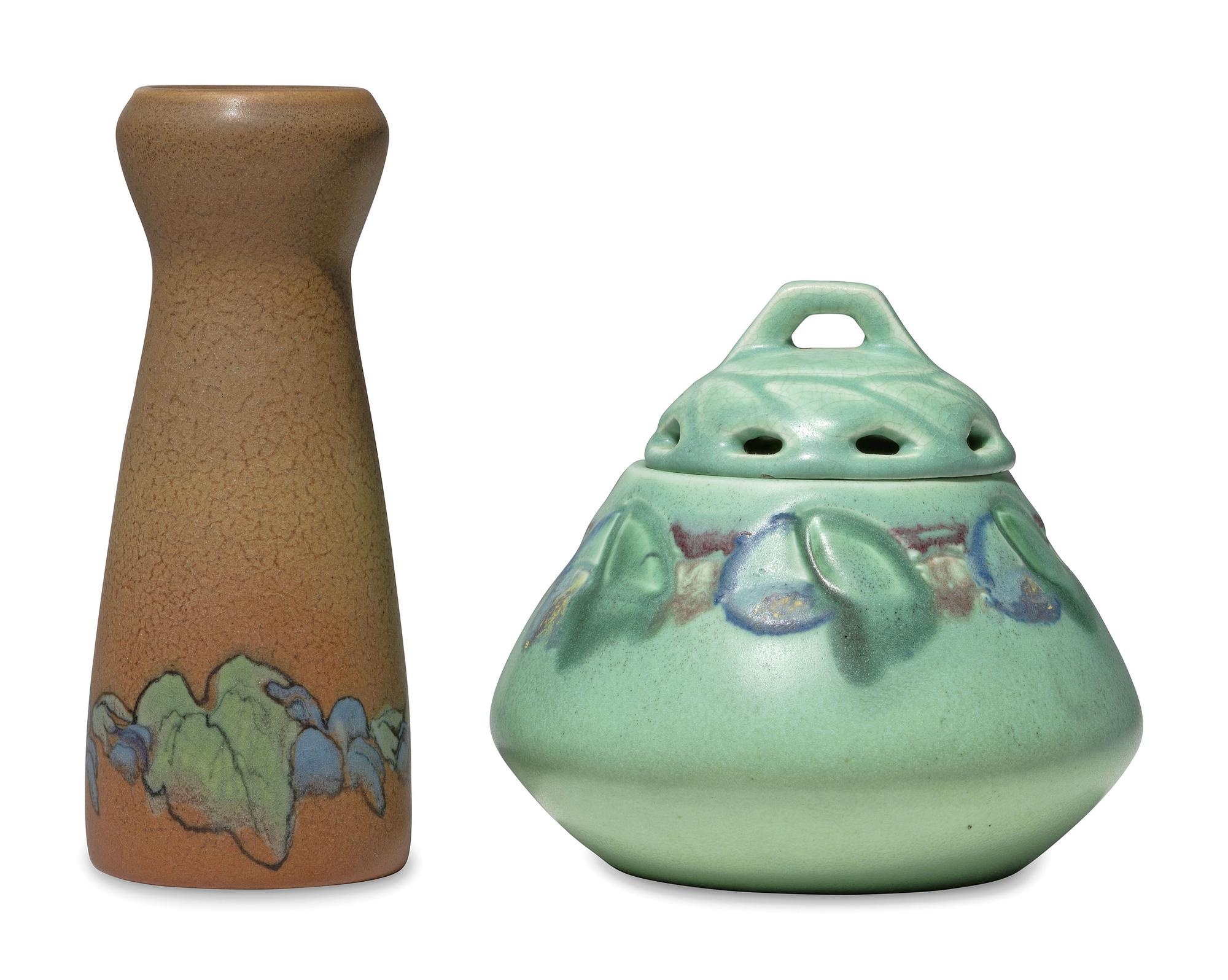 Two Charles S. Todd for Rookwood Pottery Table Articles