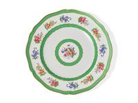 An English Floral Decorated and Parcel Gilt Creamware Dinner Service