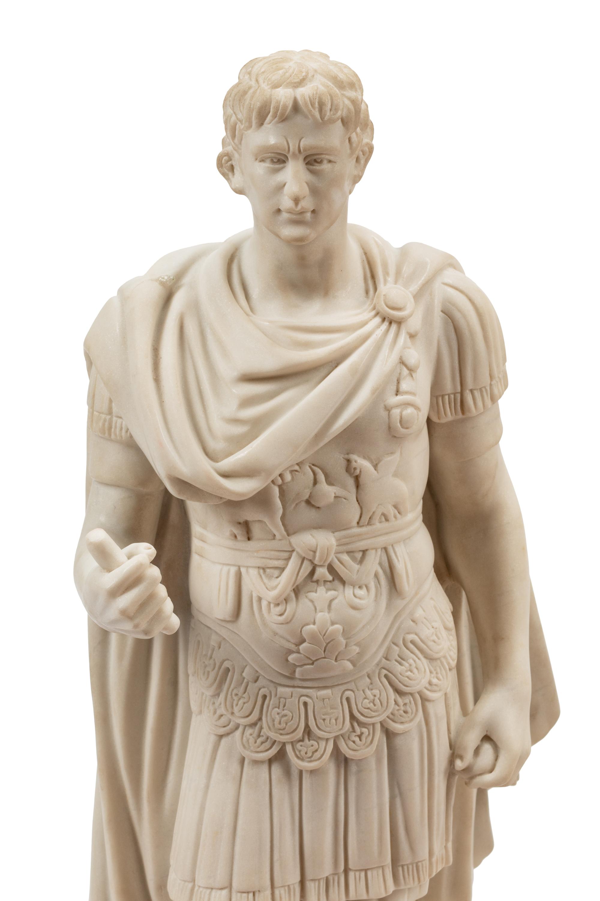 A Pair of Italian Carved Marble Figures