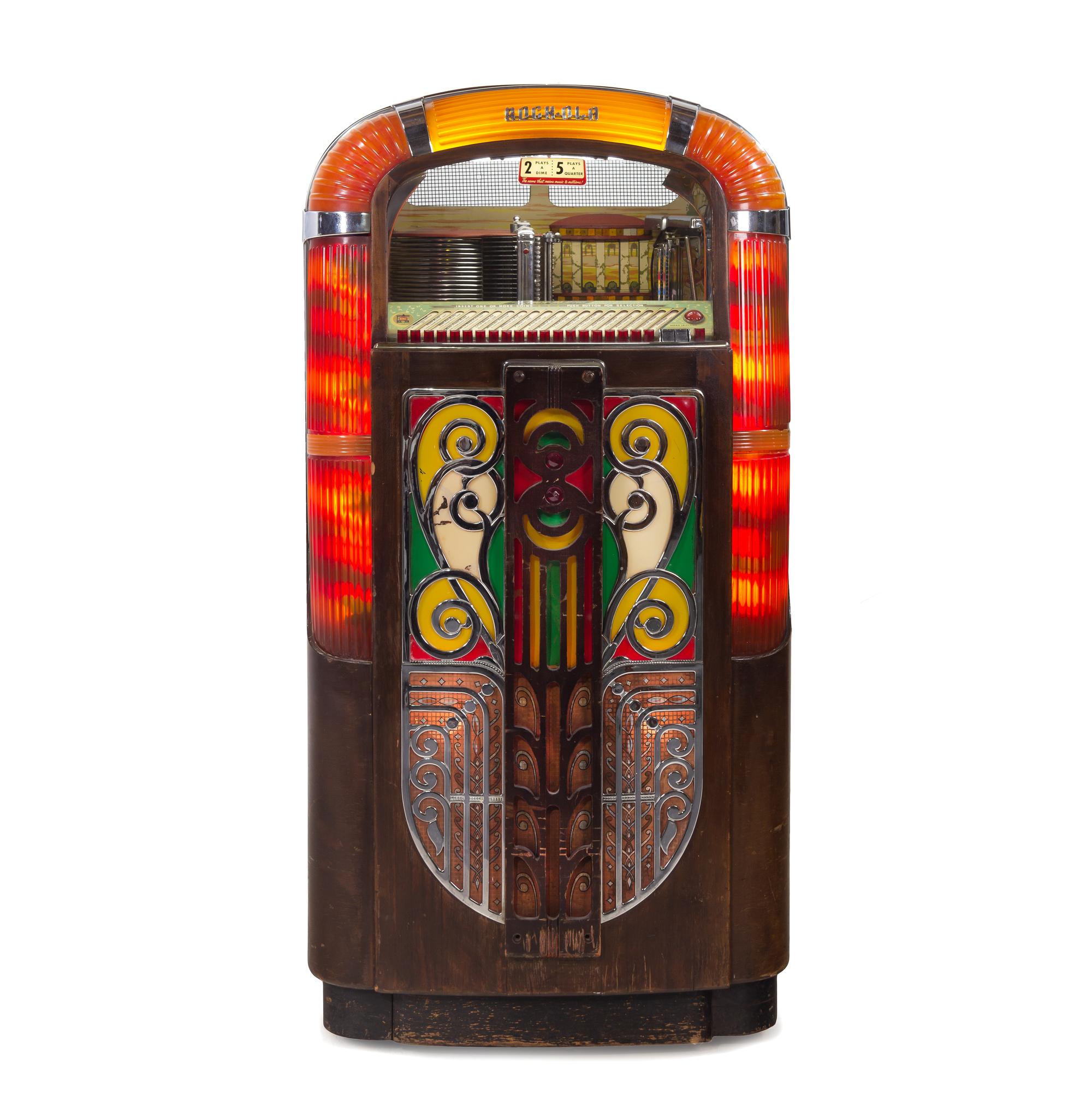 A 1940s Rock-Ola Model F Juke Box, in Working Condition