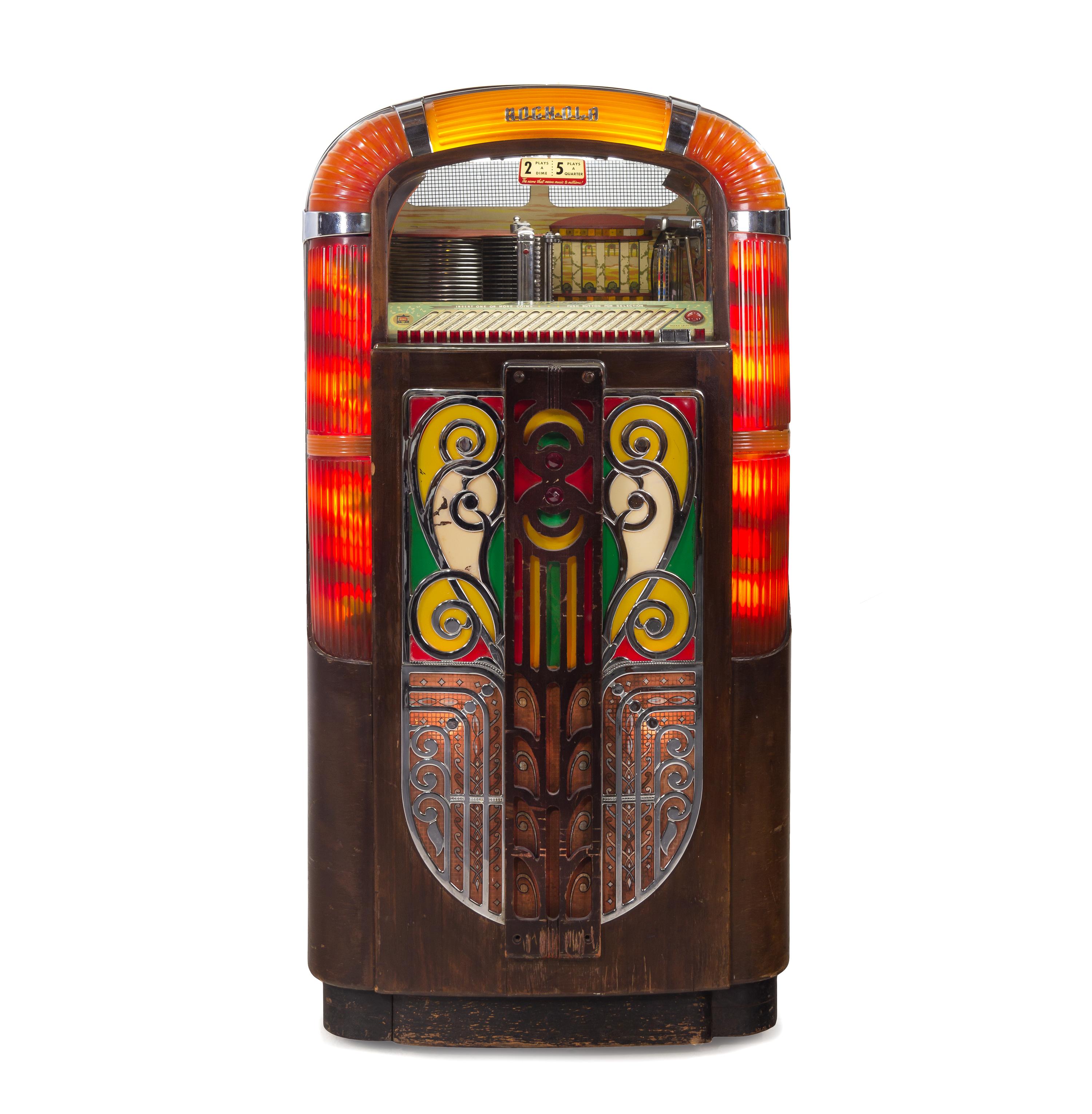 A 1940s Rock-Ola Model F Juke Box, in Working Condition