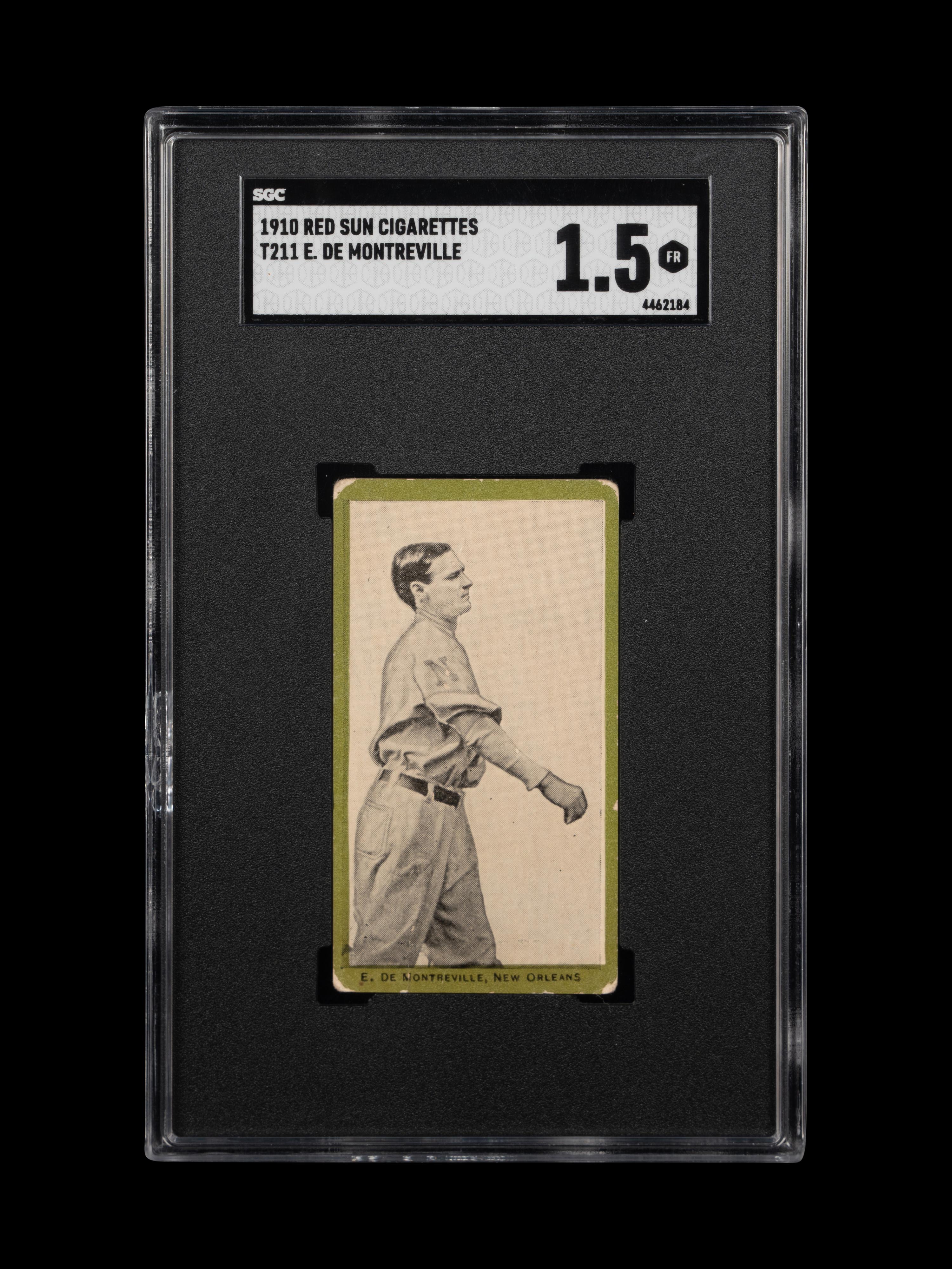 A 1910 Red Sun Cigarettes T211 E. (Gene) De Montreville Baseball Card (SGC 1.5 FAIR)