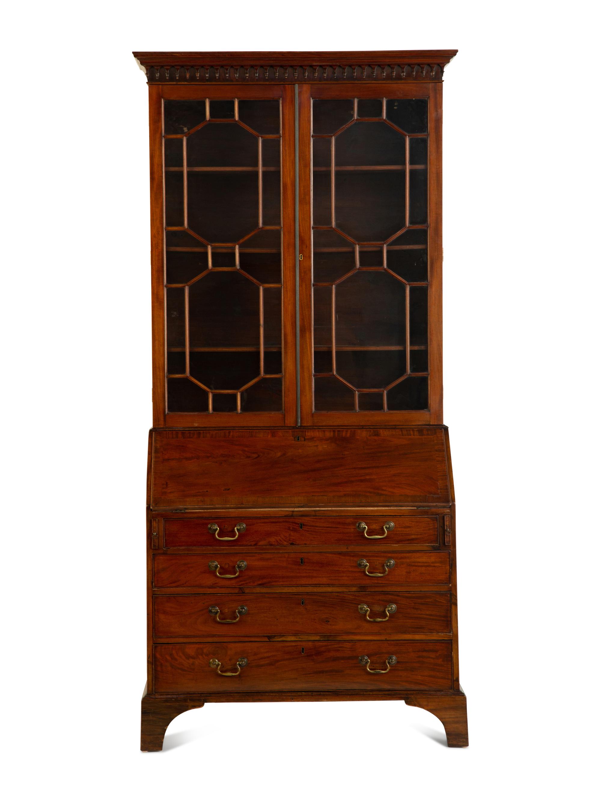 A George III Mahogany Secretary Bookcase