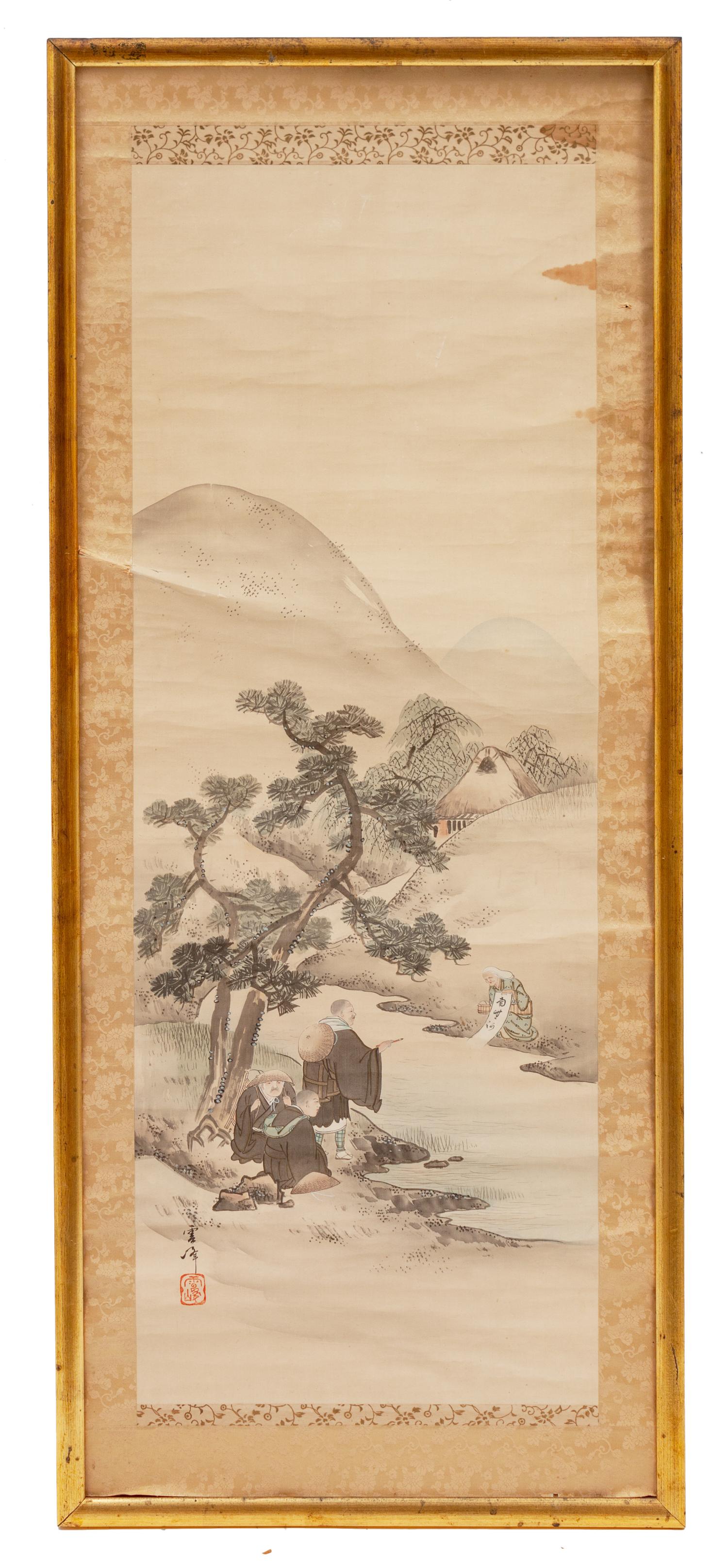 Three Chinese and Japanese Hanging Scrolls
