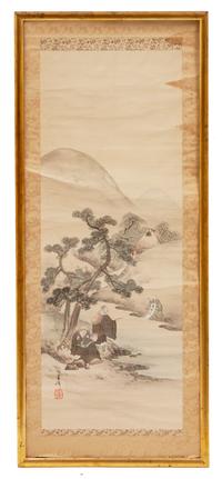 Three Chinese and Japanese Hanging Scrolls