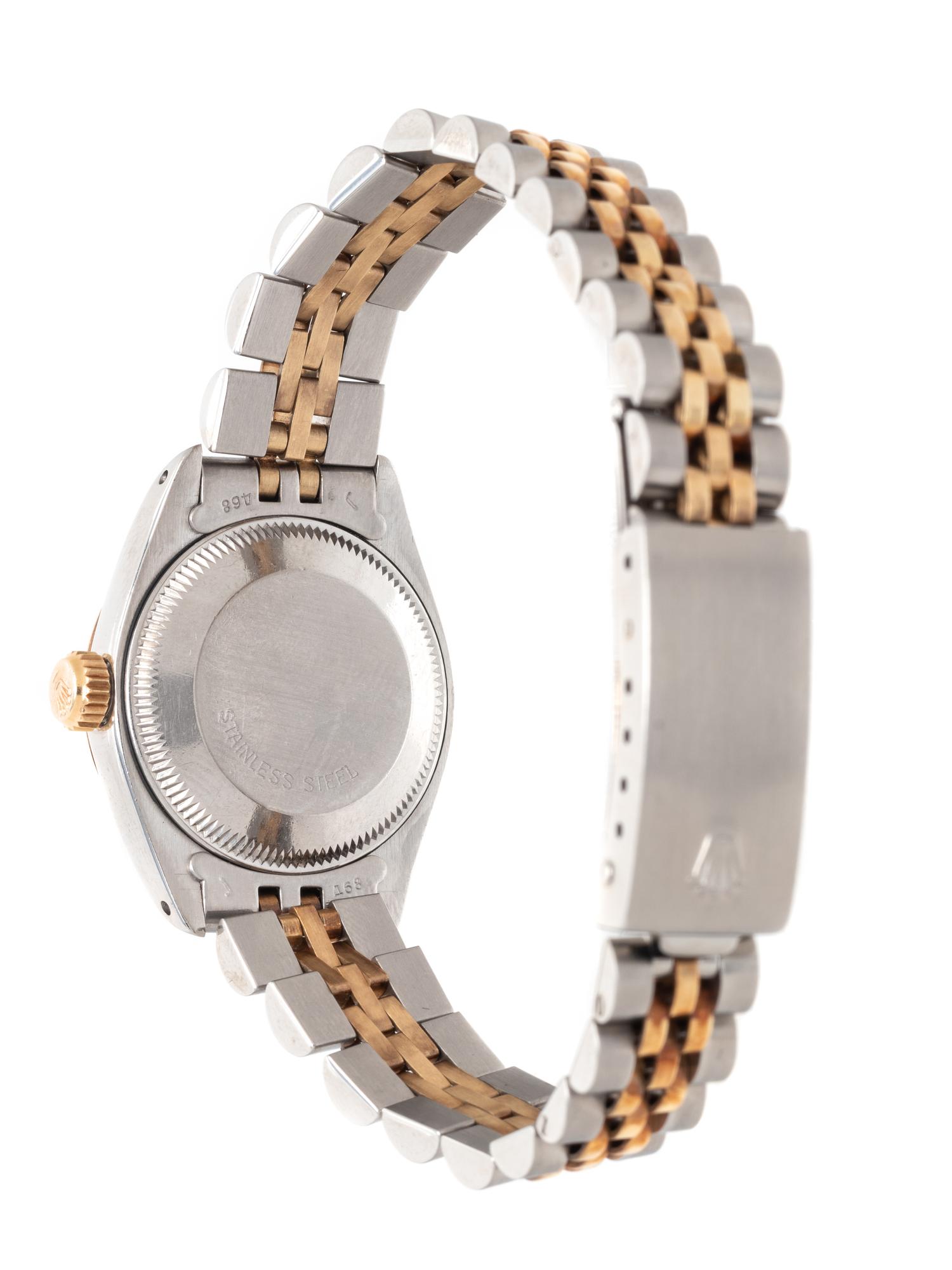 ROLEX, REF. 6917, STAINLESS STEEL AND 14K YELLOW GOLD 'OYSTER PERPETUAL DATE' WATCH