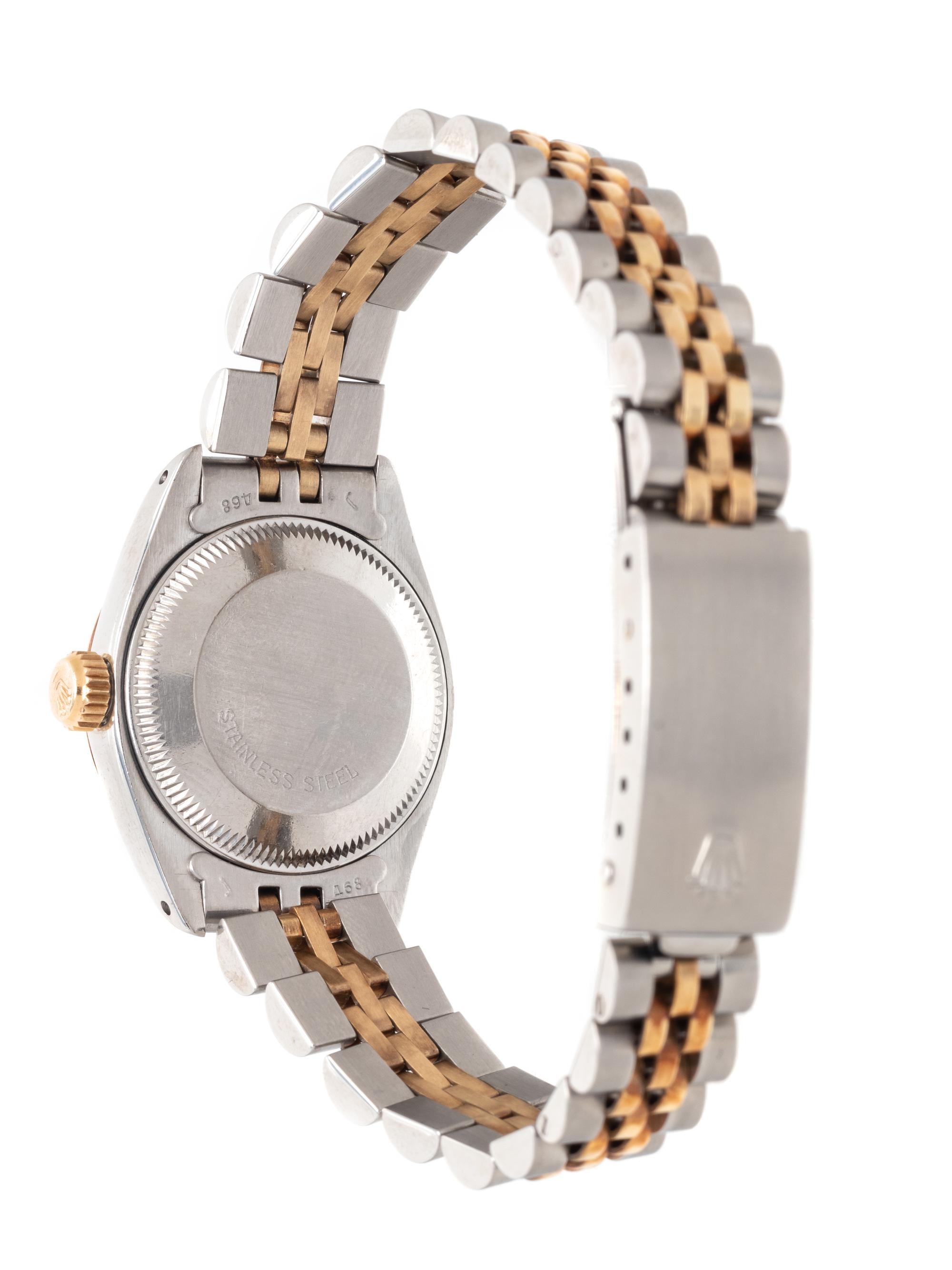 ROLEX, REF. 6917, STAINLESS STEEL AND 14K YELLOW GOLD 'OYSTER PERPETUAL DATE' WATCH