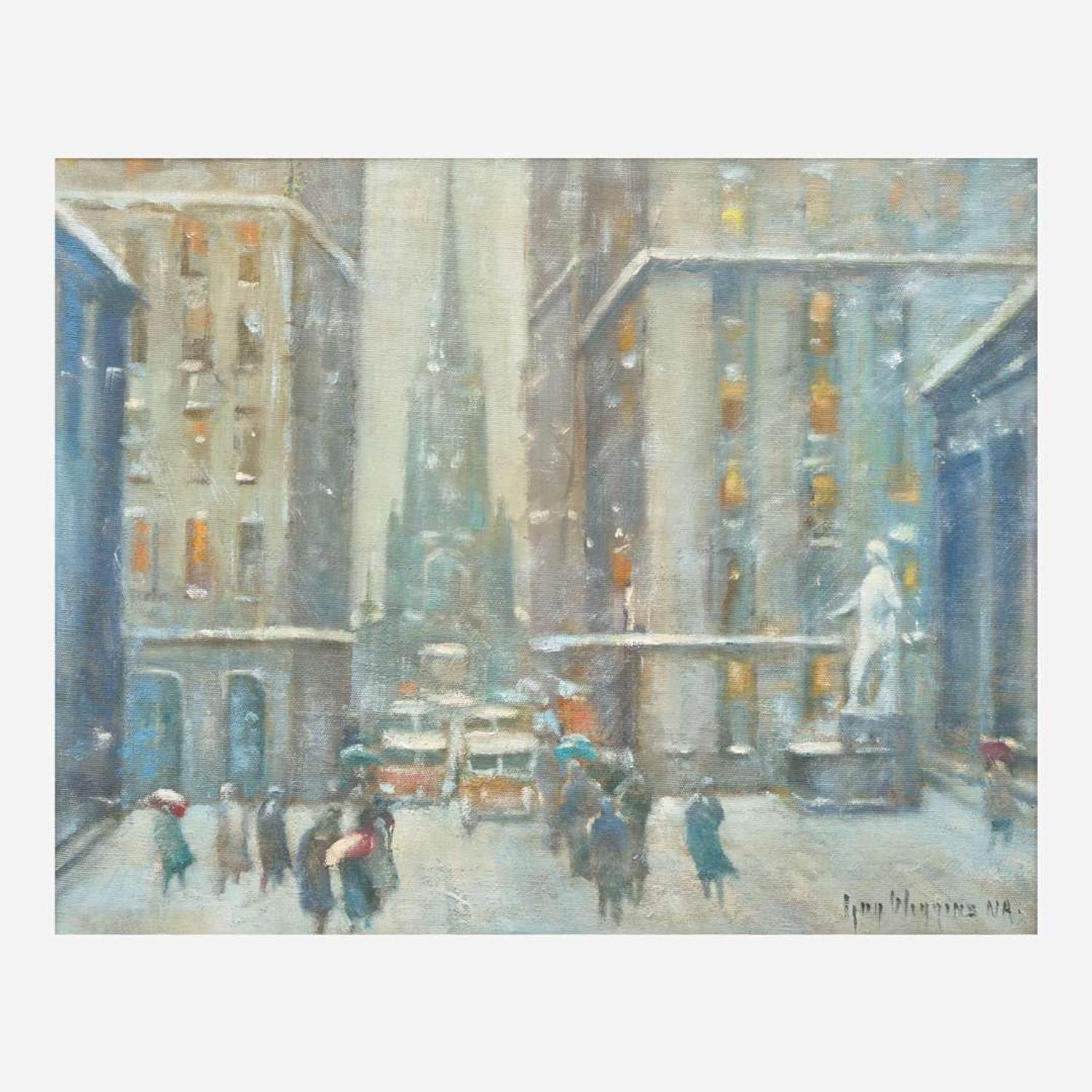 Guy Carleton Wiggins (American, 1883–1962) Wall St. – Old Trinity