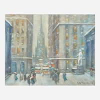 Guy Carleton Wiggins (American, 1883–1962) Wall St. – Old Trinity