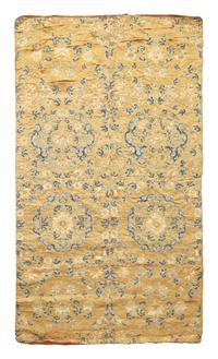 A Chinese Embroidered Silk Coverlet, Qing Dynasty, 18th/Early 19th Century 清中期 龍紋緞子織錦