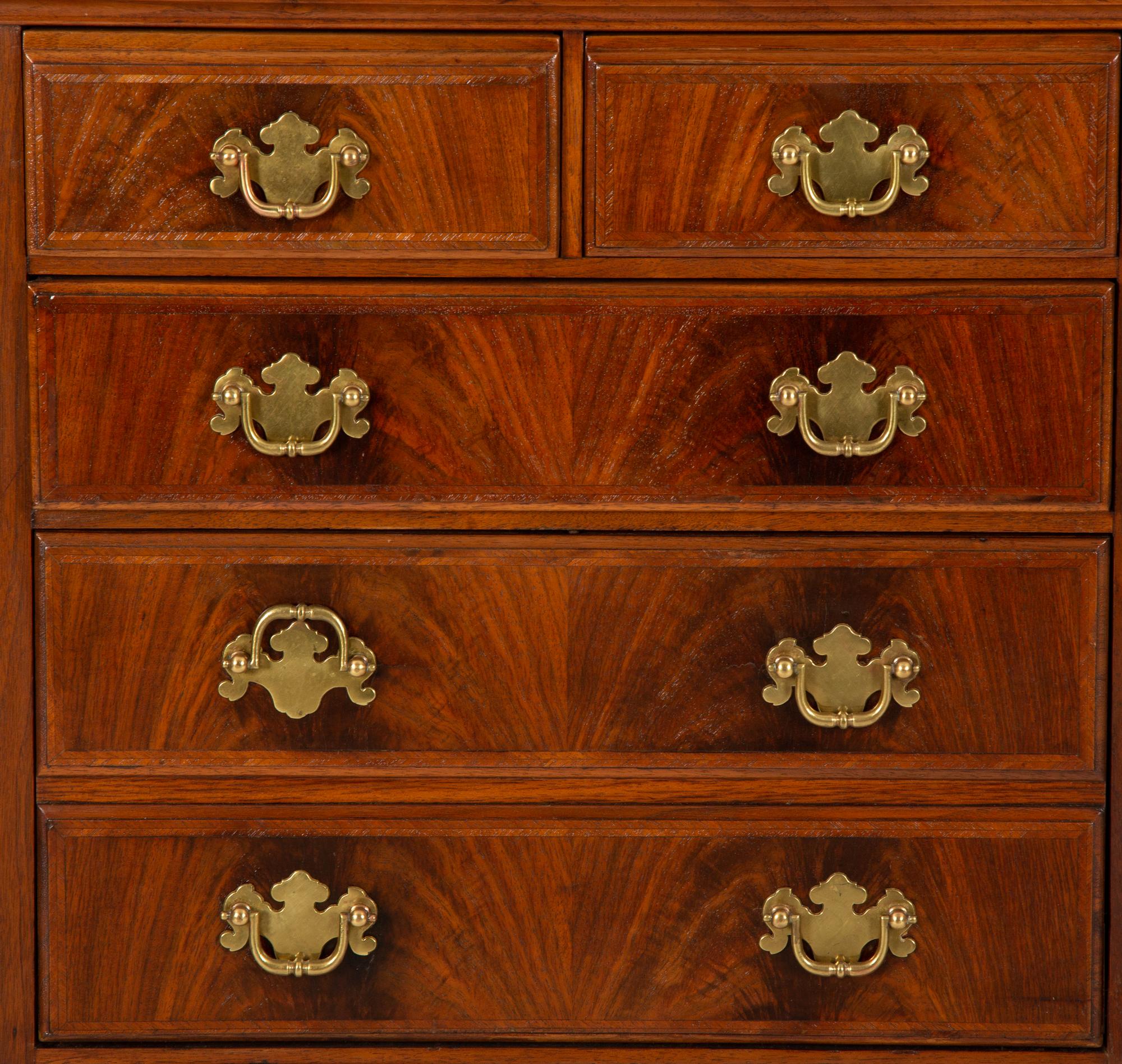 A Pair of Georgian Style Mahogany Diminutive High Boys — 20TH CENTURY