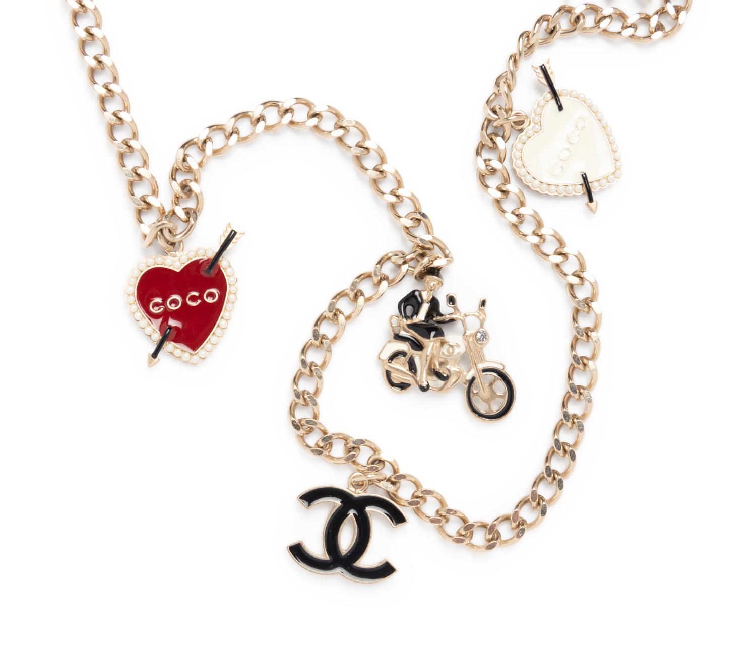 Chanel Longchain Heart Charm Necklace, 2010