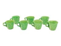 Seven Dodie Thayer Lettuceware Teacups