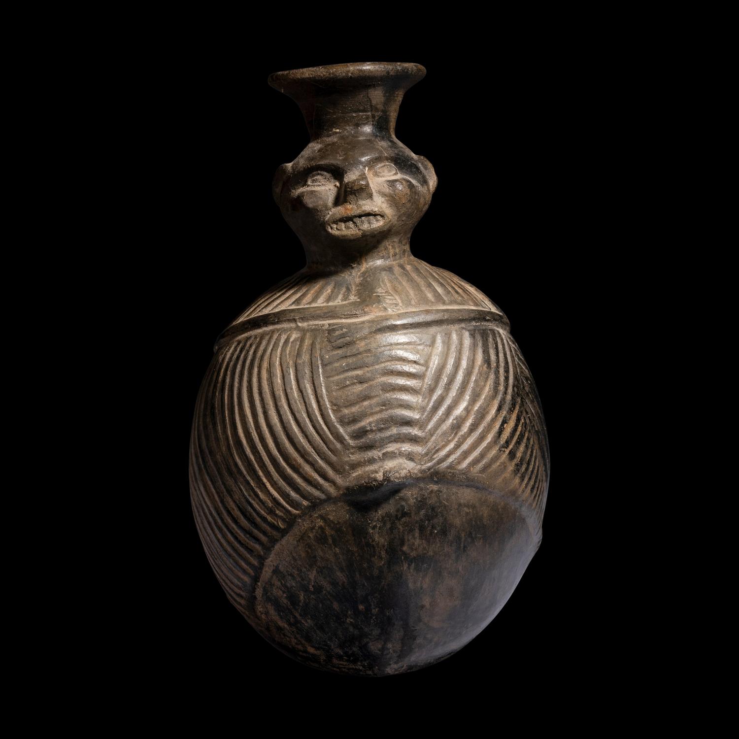 A Chimu-Moche Blackware Vessel