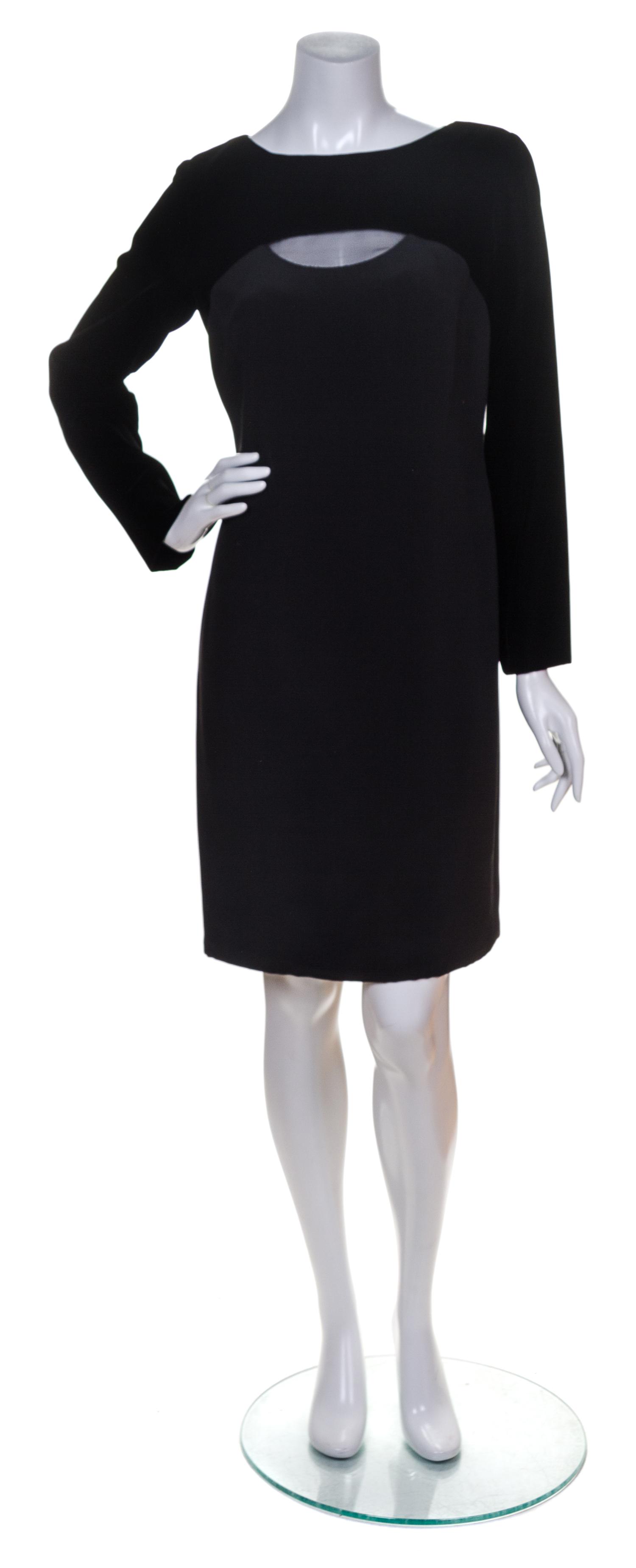 A Bill Blass Black Cocktail Dress, Size 10.