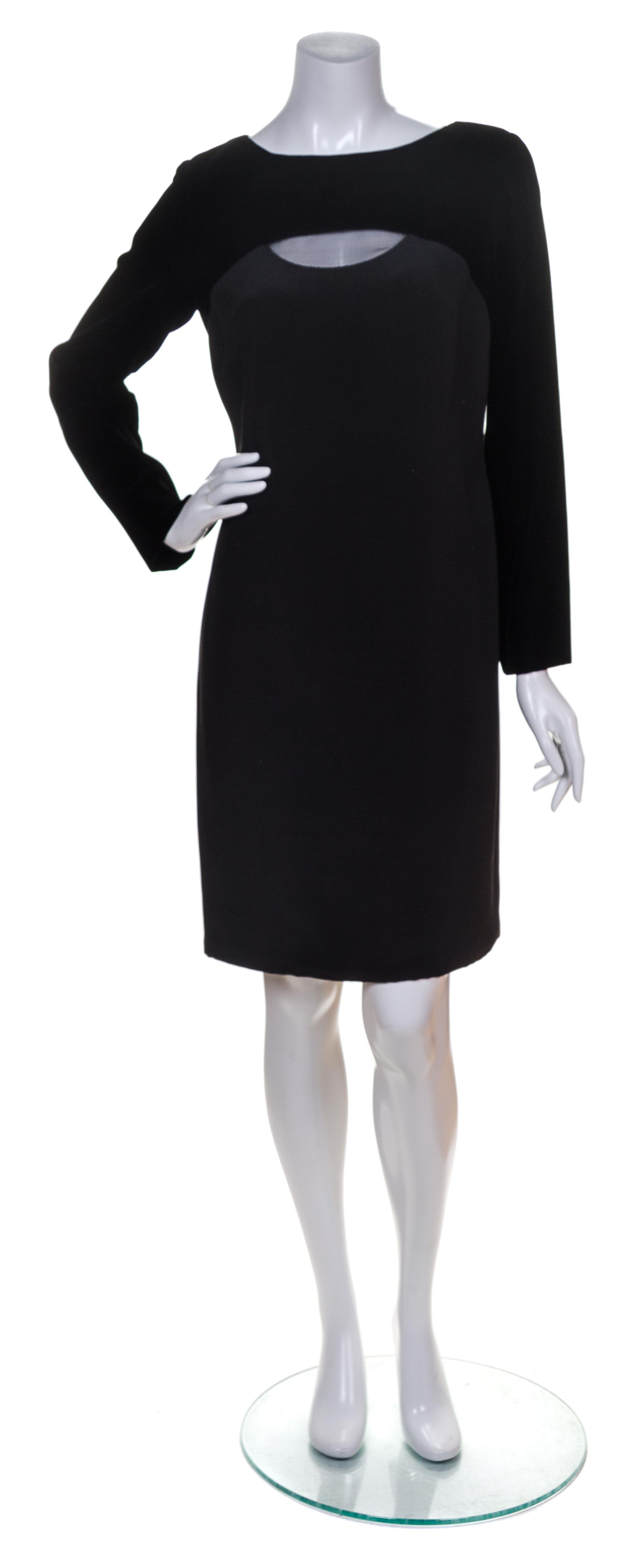 A Bill Blass Black Cocktail Dress, Size 10.