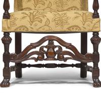 A William & Mary Style Walnut Armchair